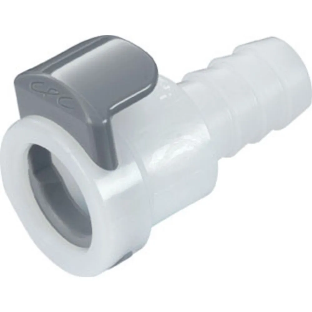 3/8 In-Line Hose Barb Non-Valved Acetal (POM) Coupling Body