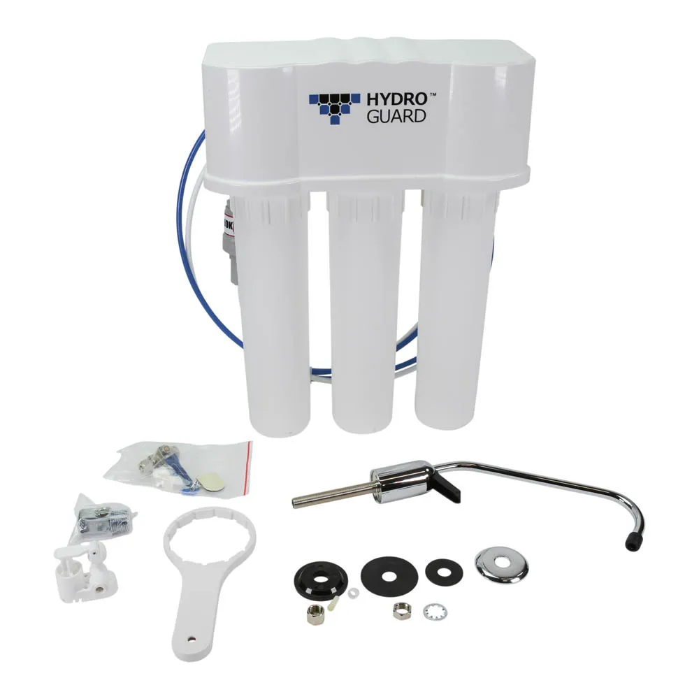 3-Stage Undercounter Drinking Water Purification System, Carbon Block