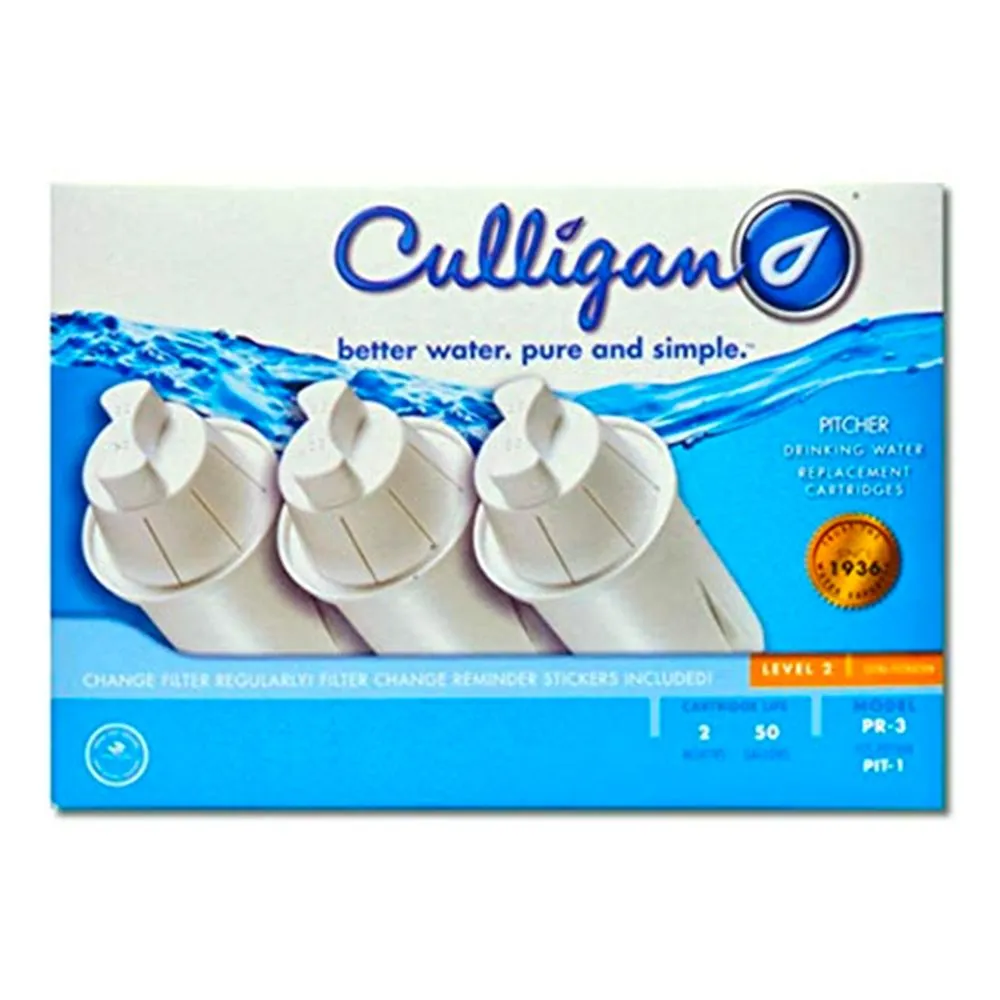 Culligan PR-1 (01019010) Replacement Filter for PIT-1 Water Pitcher – 3 PK