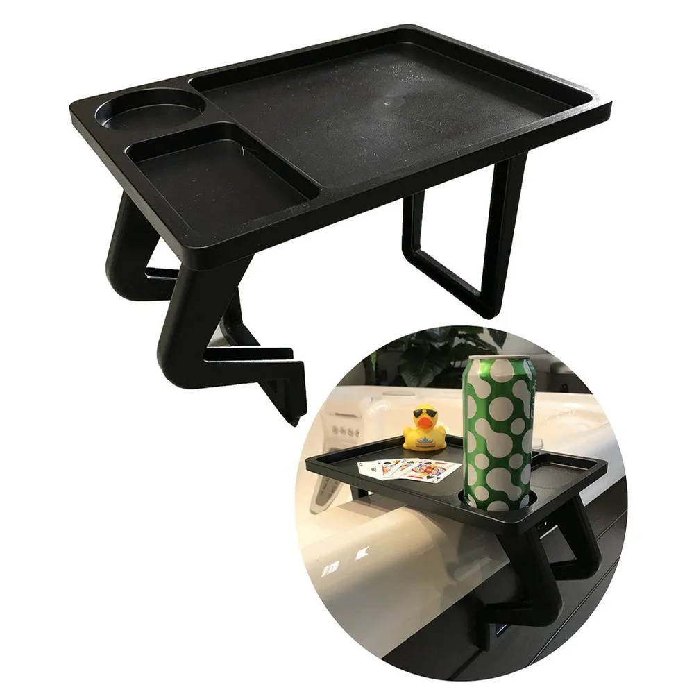 Aqua Tray by Spa Side Table by Essentials
