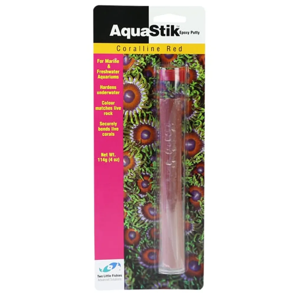 Two Little Fishes AquaStick Aquarium Epoxy, 4 oz. Red Coralline