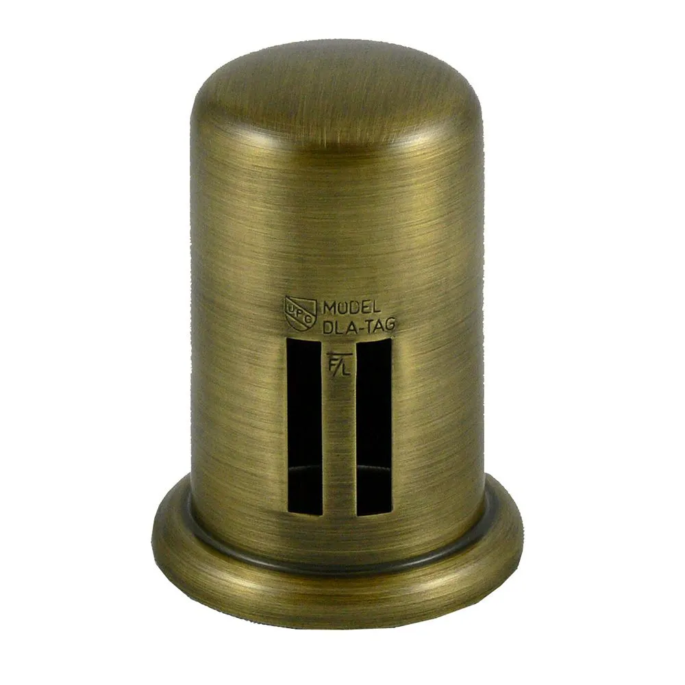 Brass Cover Cap for Twin Inlet Air Gap – Antique Brass
