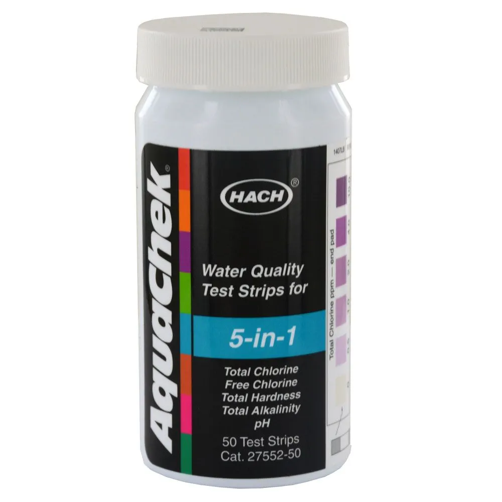 Hach 2755250 5-in-1 Water Quality Test Strips (Pack of 50)