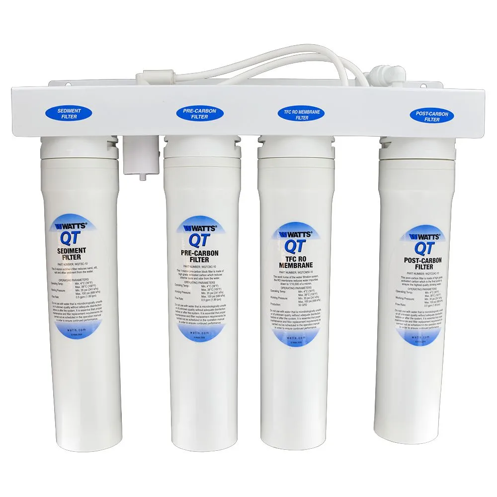 Watts WQT4RO11-50X RO Manifold with Filters and 50 gpd Membrane