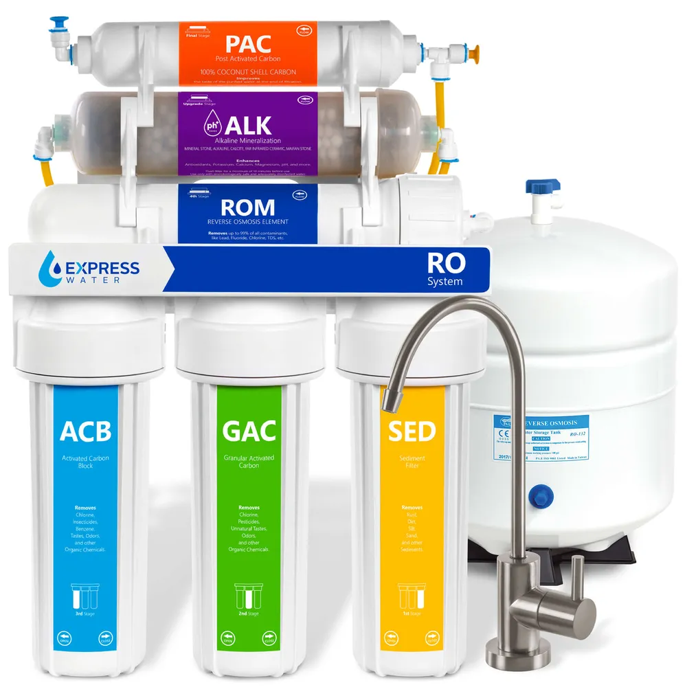 Alkaline RO System – Modern Brushed Nickel Faucet