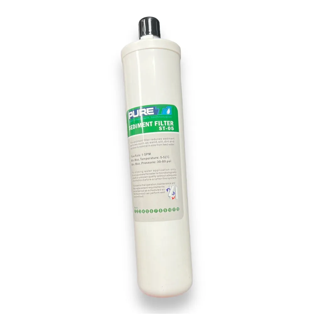 PureT (ST-05) Quick Change Encapsulated Twist-On Sediment Filter 5 Micron for E5HR0550 RO System