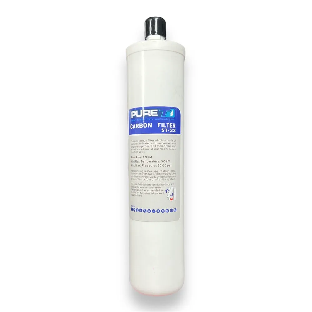 PureT (ST-33) Quick Change Encapsulated Twist-On GAC Filter for E5HR0550 RO System