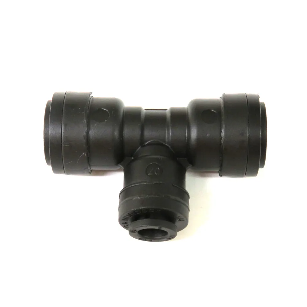 3/8″ x 1/4″ x 3/8″ Tube Quick Connect Reducing Tee – Black