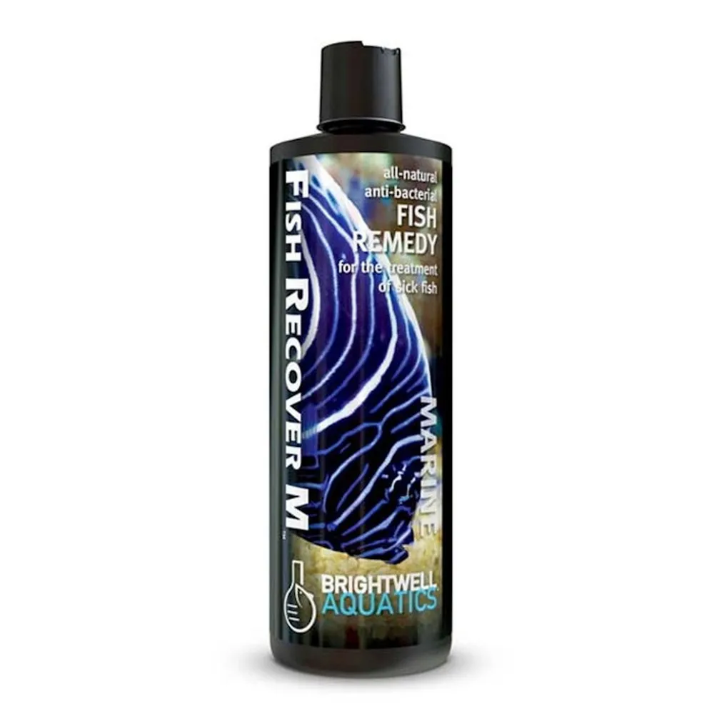 Brightwell Aquatics Fish recover M (Marine) 500 ml. natural herbal medication for open sores, redness in fins body, cloudy eyes, tail and fin rot