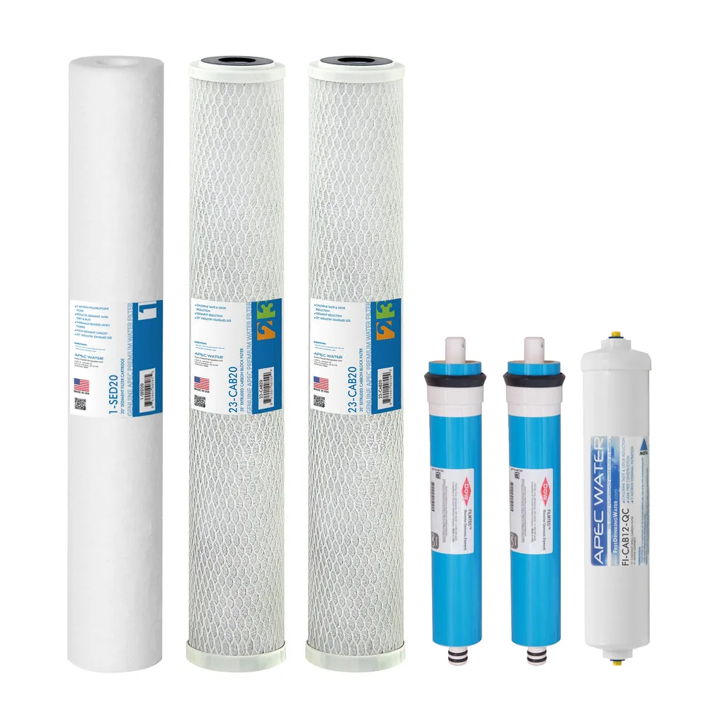 Complete Filter Set for Lite Commercial 180 RO Systems – 20 Inch (All Stages)