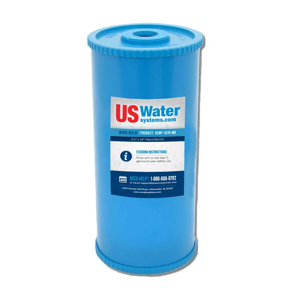 US Water DI Resin Cartridge 4.5″ x 10″ 0.8 GPM | USWF-4510-MB