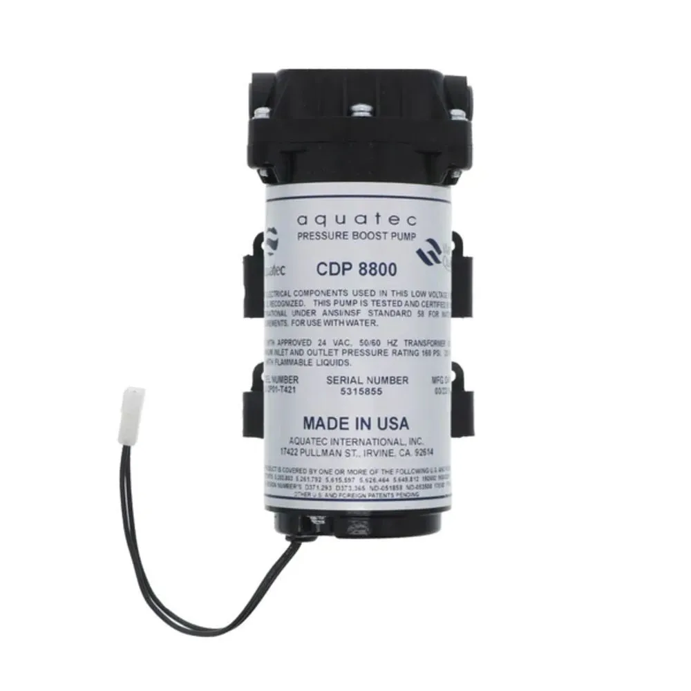 Aquatec CDP 8800 Pressure Boost Pump 8852-2P01-V421 160 PSI Bypass, 3/8 JG, 24 VAC