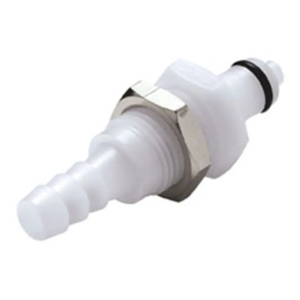 14300 NSF Valved Panel Mount Hose Barb Coupling Insert 1/8 ID Barb