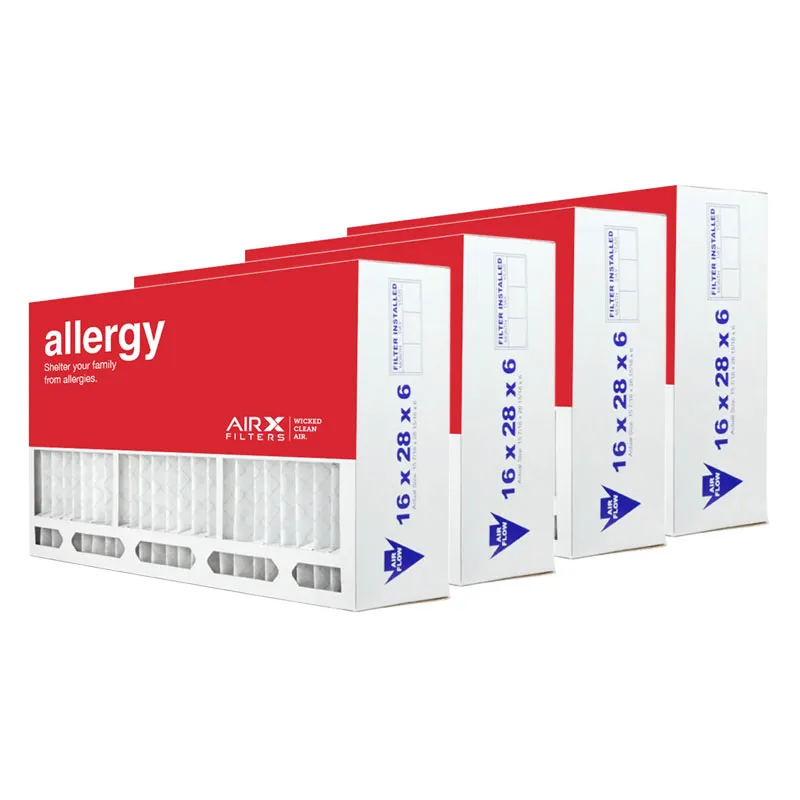 16x28x6 AIRx ALLERGY Aprilaire 401 Replacement Air Filter – MERV 11, 4-Pack