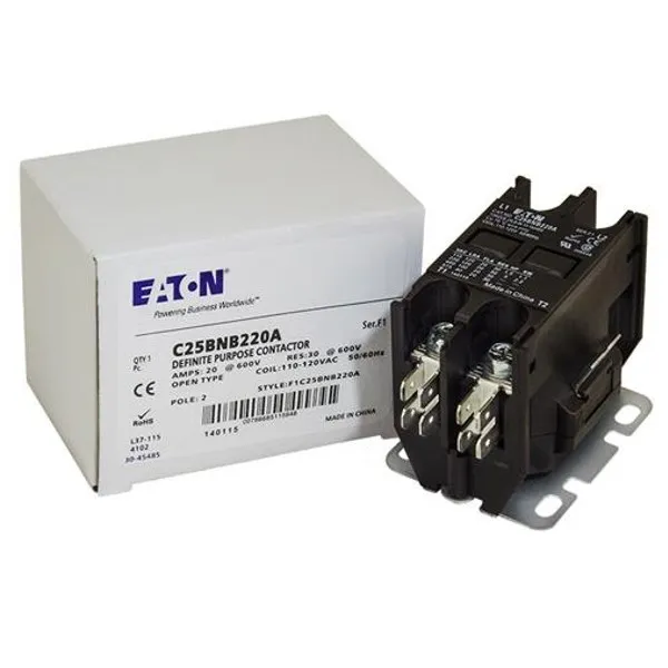 2 Pole 20A 120V C25BNB220A Contactor