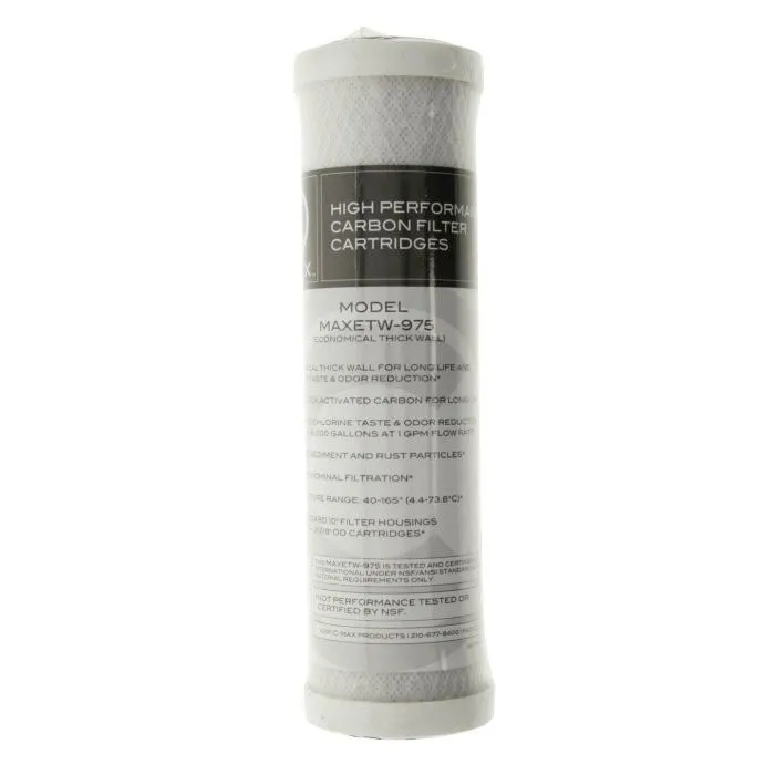 Watts (MAXETW-975) 10″ x 2.5″ C-MAX Carbon Block Chlorine Reduction 5 Micron Filter