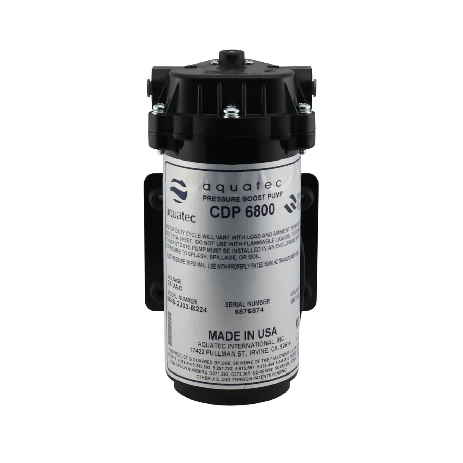 Aquatec Booster Pump with 1/4″ JG Fittings for 50 GPD RO